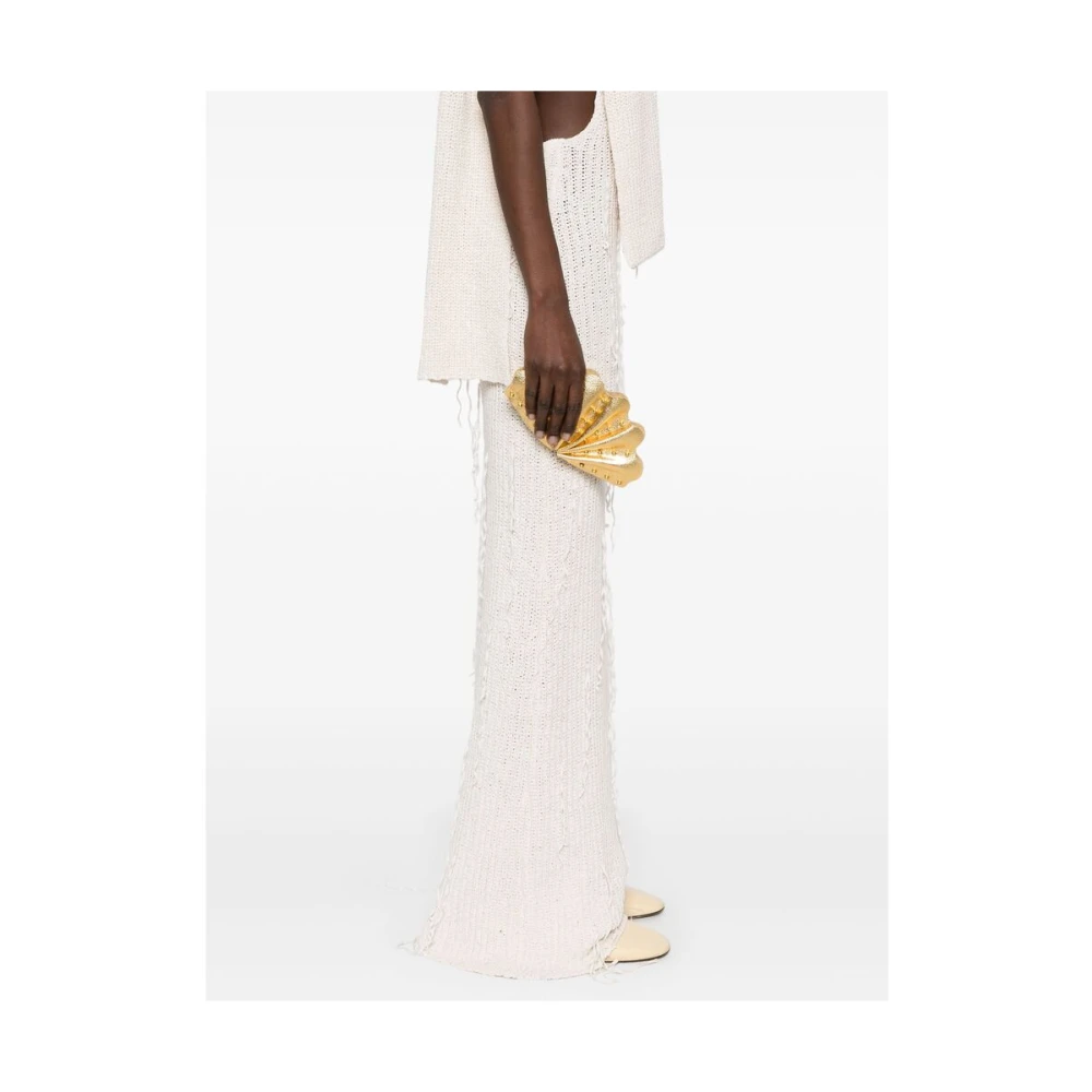 Vanina Goudkleurige Kralen Clutch Tas Yellow Dames