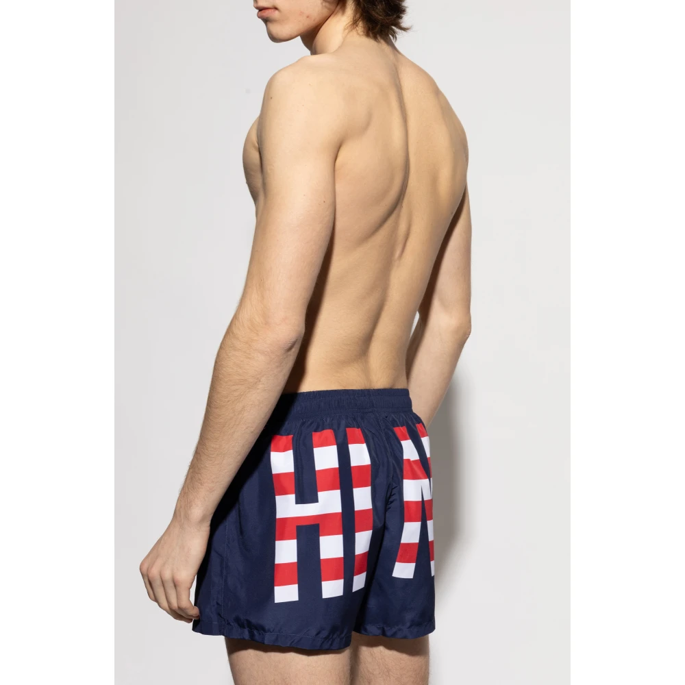 Moschino Zwembroek Blue Heren