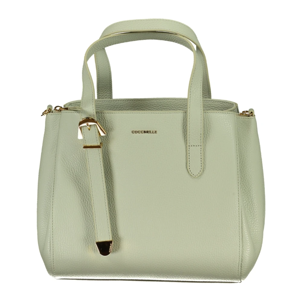 Coccinelle Groene Leren Handtas met Verstelbare Schouderband Green Dames