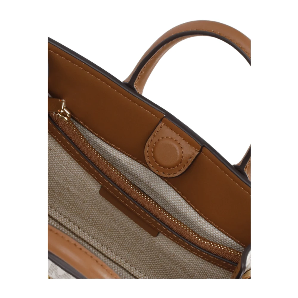 Michael Kors Ivoor Canvas Gecoate Tas Vrouw Beige Dames
