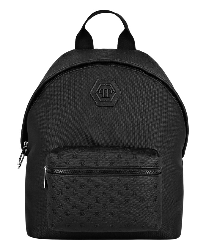 sac-a-dos-emblematique-en-toile-de-nylon-noire