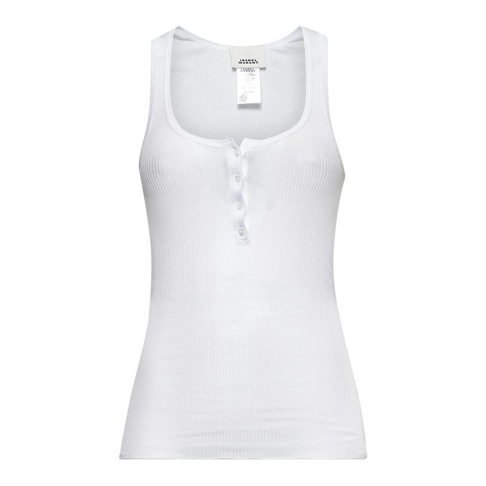 Isabel marant Witte Racerback Tanktop Katoen White Dames