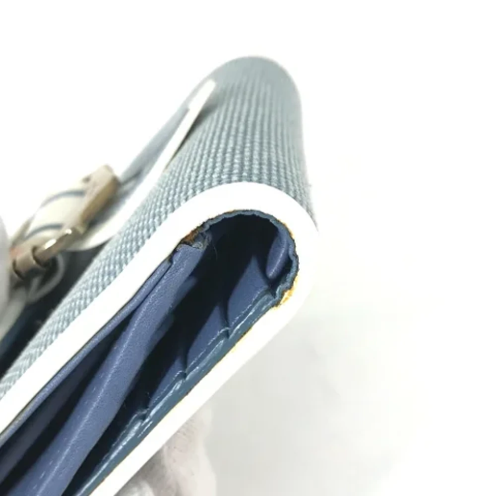Dior Vintage Pre-owned Canvas wallets Blue Dames