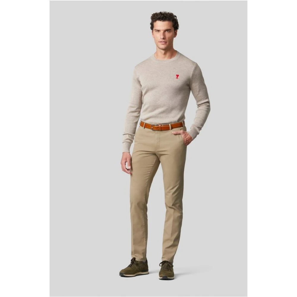 Meyer Beige Modern Fit Chino's Beige Heren
