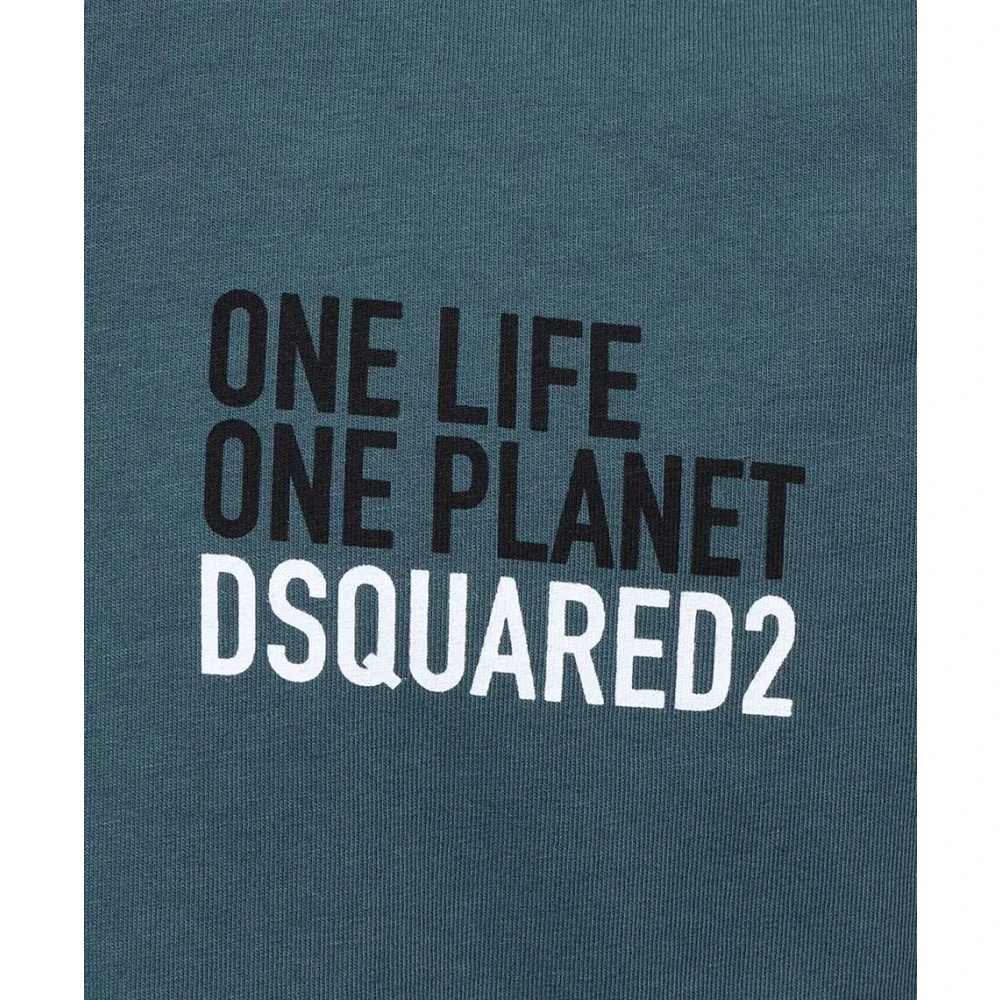 Dsquared2 Bedrukt Crew-neck T-shirt Green Heren