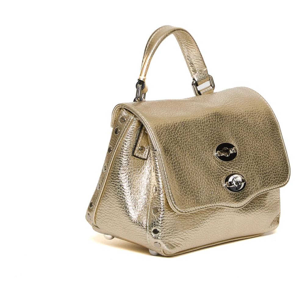 Zanellato Metalen Gouden Handtas Verhoog Stijl Chic Yellow Dames