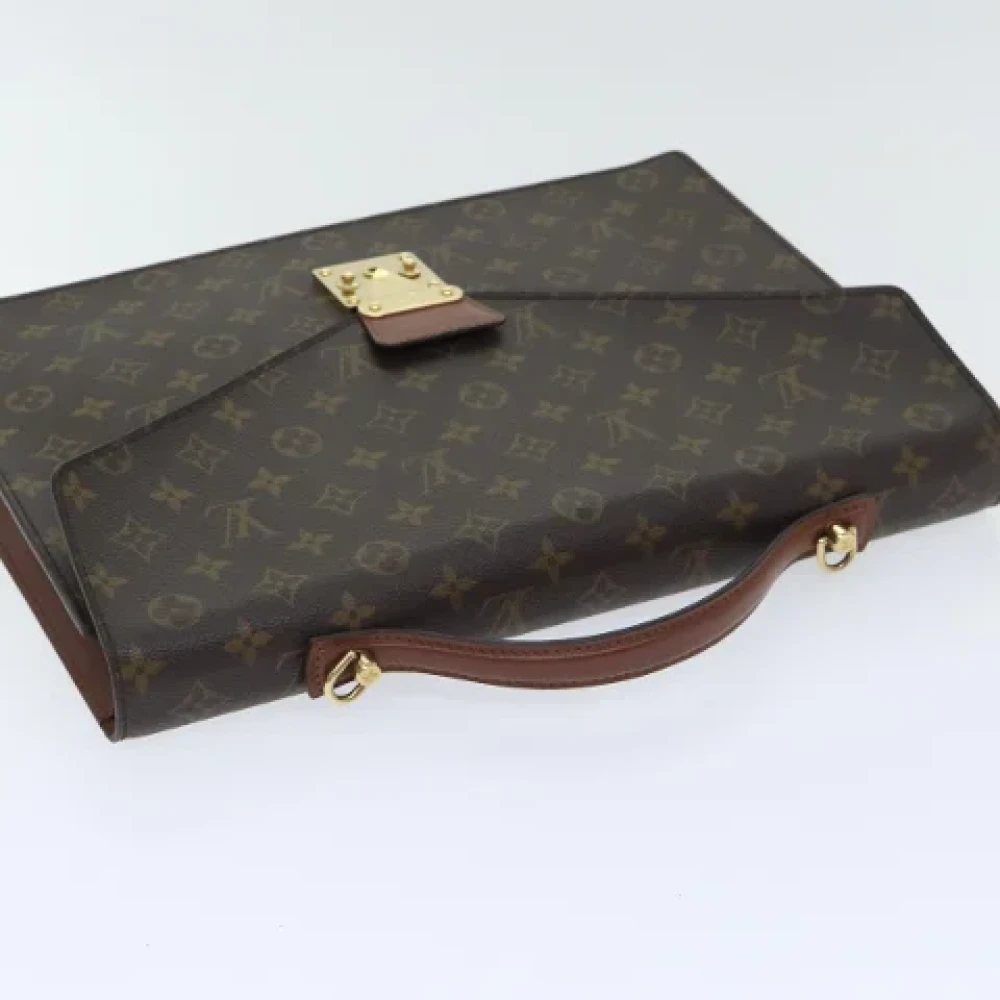 Louis Vuitton Vintage Pre-owned Canvas briefcases Brown Dames