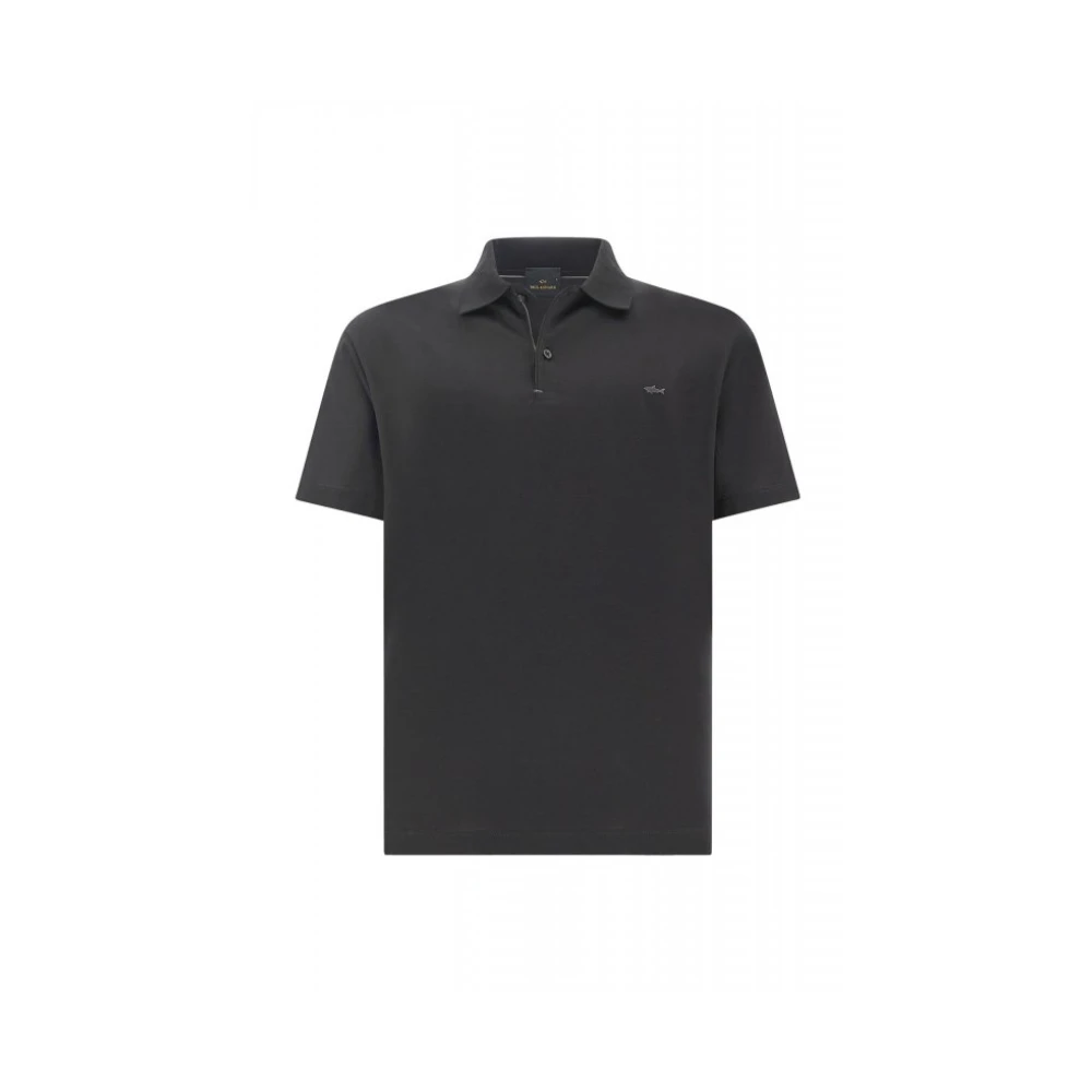 Paul & Shark Men's Black Cotton Polo Shirt - Polo Shirts - M - Tops