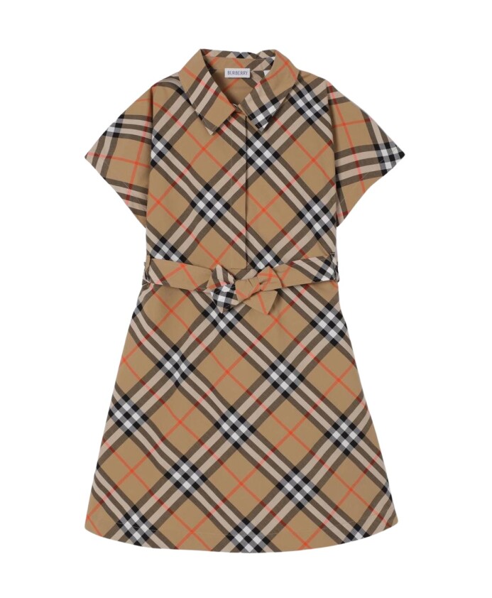 robe-a-carreaux-manches-courtes