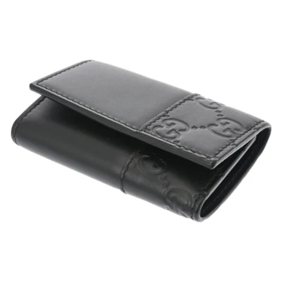 Gucci Vintage Pre-owned Leather wallets Black Heren
