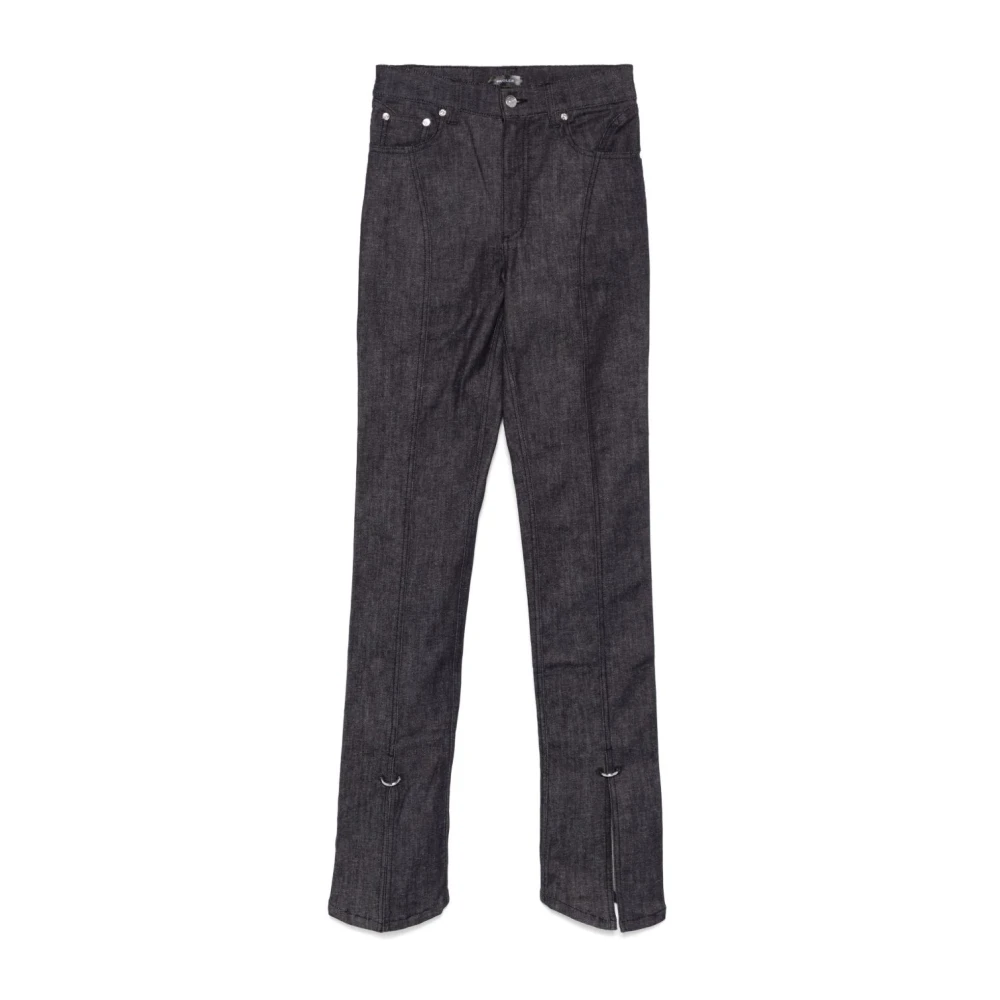 Mugler Donkerblauwe Klassieke Vijf Zakken Jeans Blue Dames
