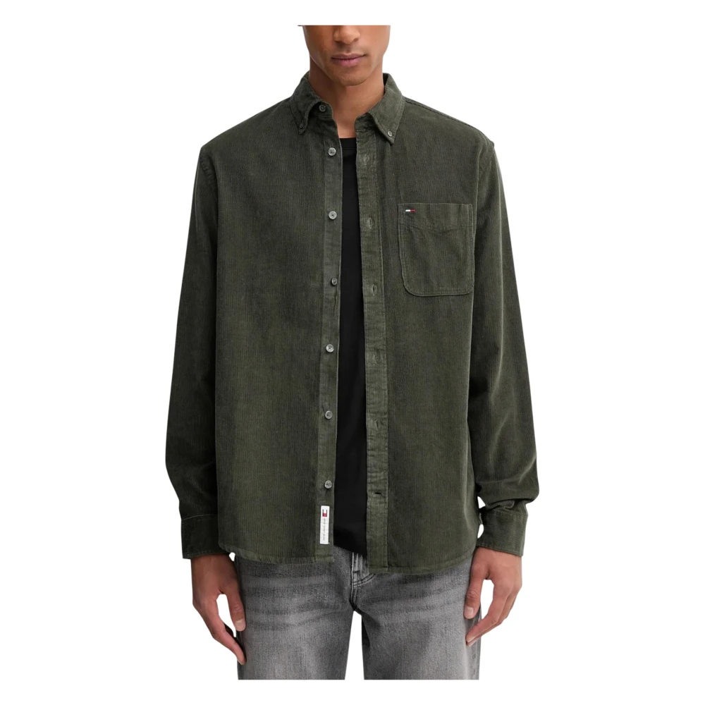Tommy Jeans Hombre Verde - Camisa De Pana Fina Baby - Shirts - S