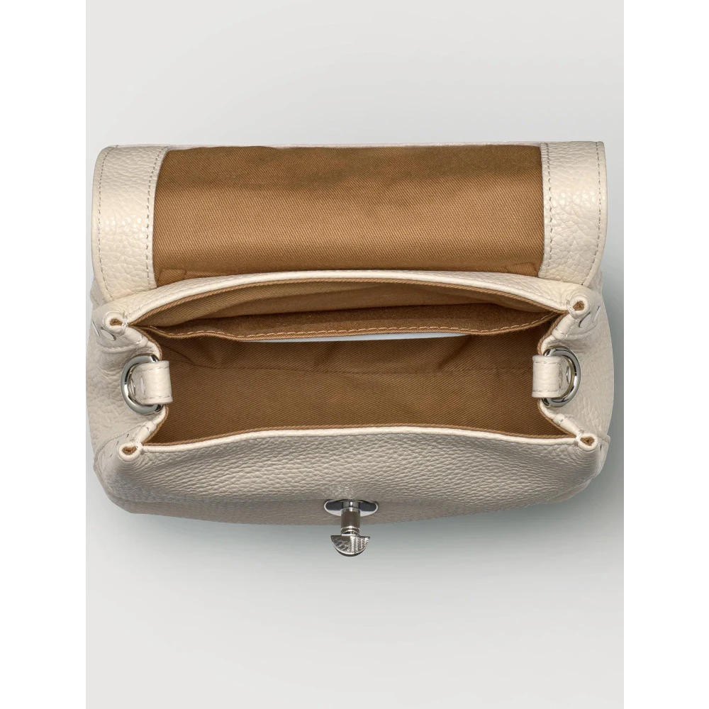 Zanellato Bamboe Handvat Leren Crossbody Tas Beige Dames
