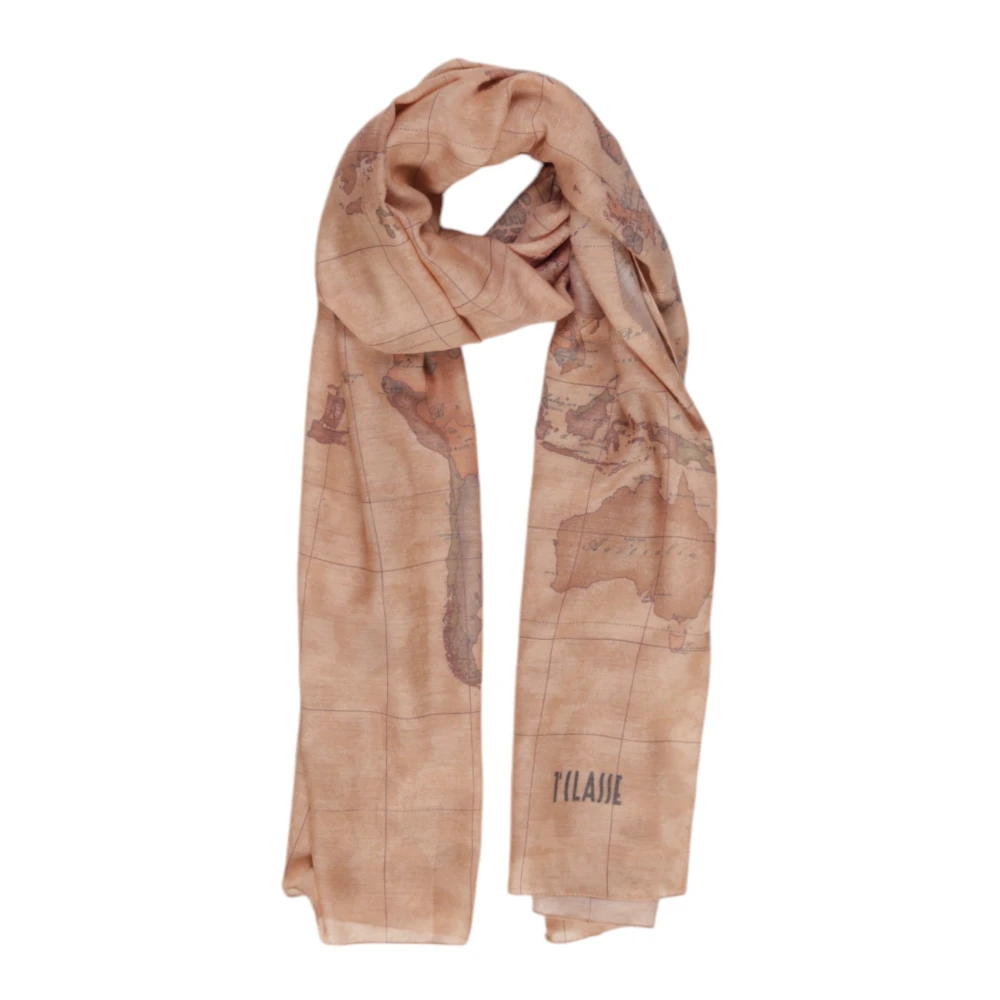 Alviero Martini 1a Classe Elegante Viscose Blend Beige Sjaal Beige Dames