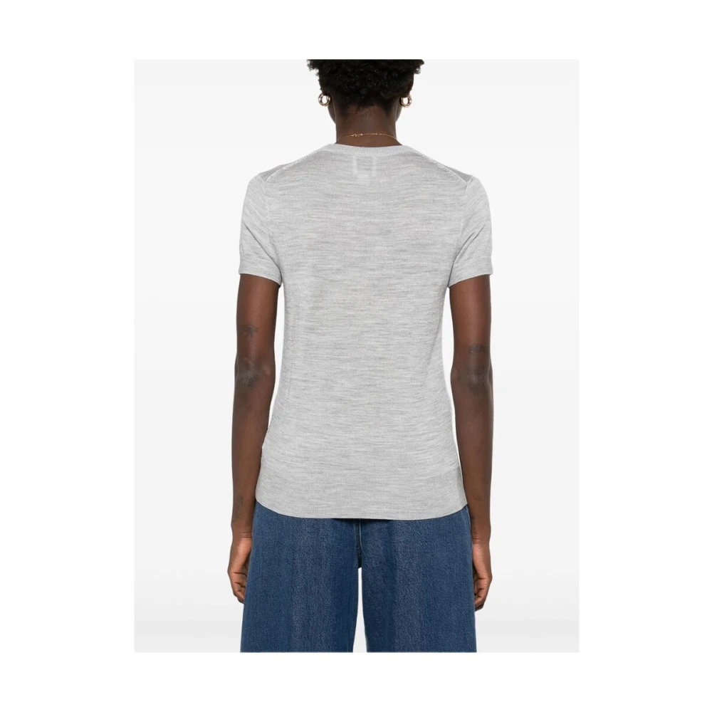 Calvin Klein Heather Grey Crew Neck T-shirt Gray Dames