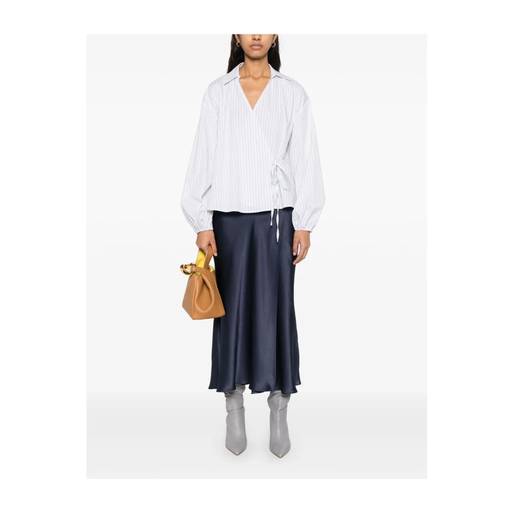 Semicouture Wrap Design MultiColour Shirt White Dames