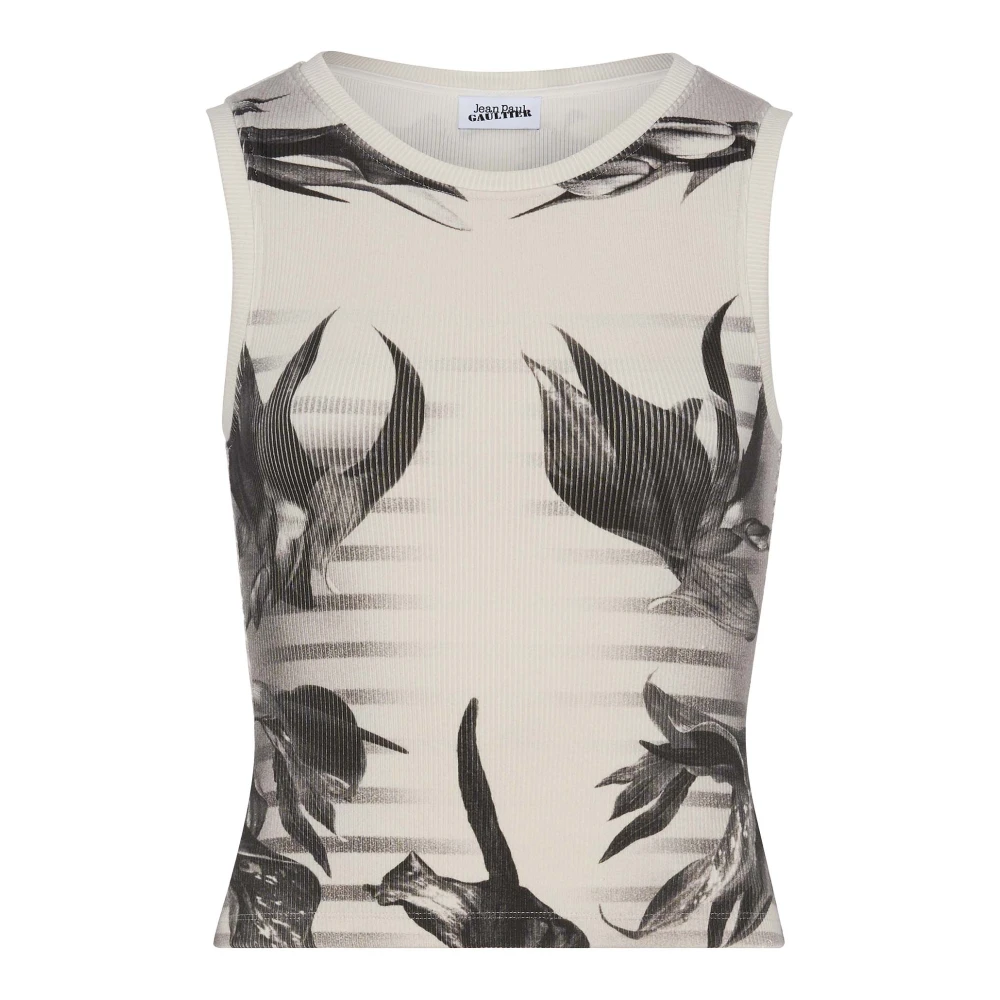 Jean Paul Gaultier Gestreepte en Bloemenprint Tanktop Multicolor Dames
