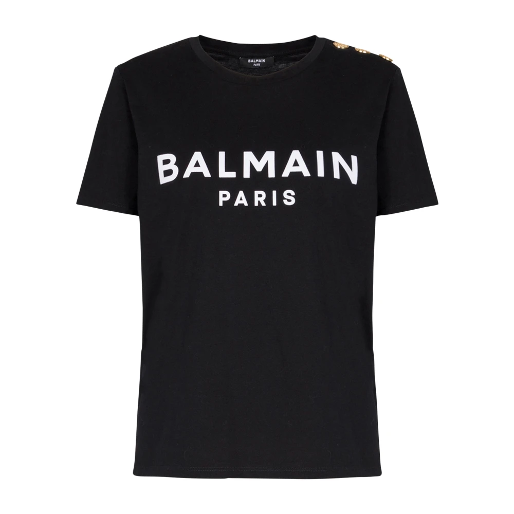 Balmain - Tops > T-Shirts - Black - Balmain - Modalova