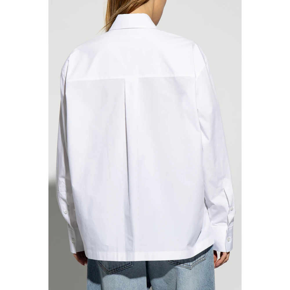 T by Alexander Wang Shirt met patch White Dames