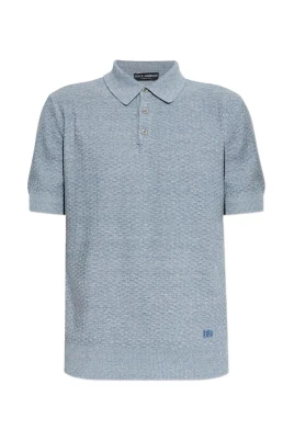Stickad pikétröja med textur
