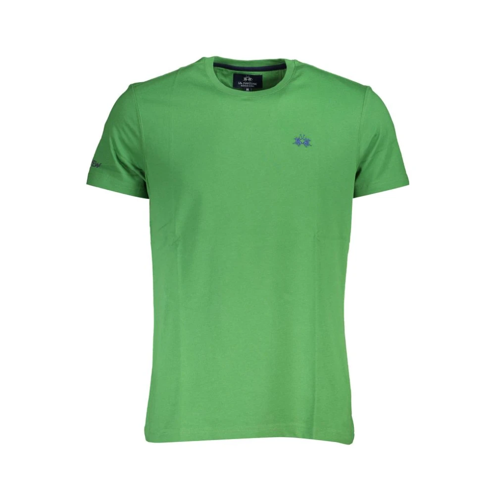 La Martina Men's Green Cotton T-Shirt - T-Shirts - M- Tops