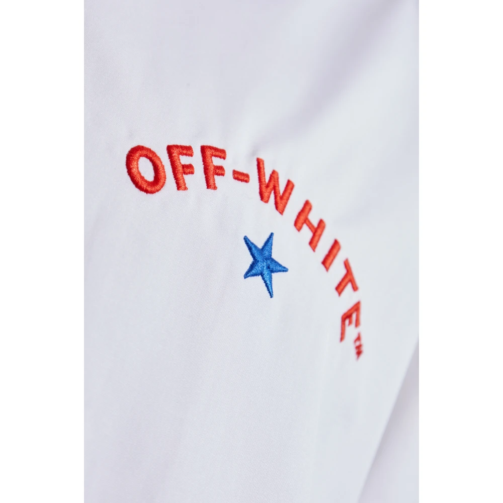 Off White Shirt met logo White Heren