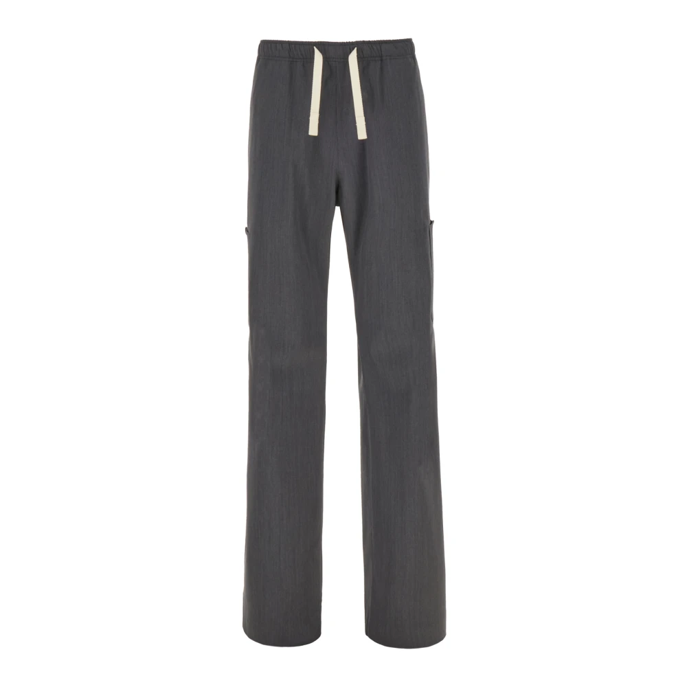 Palm Angels Straight Trousers Gray Heren