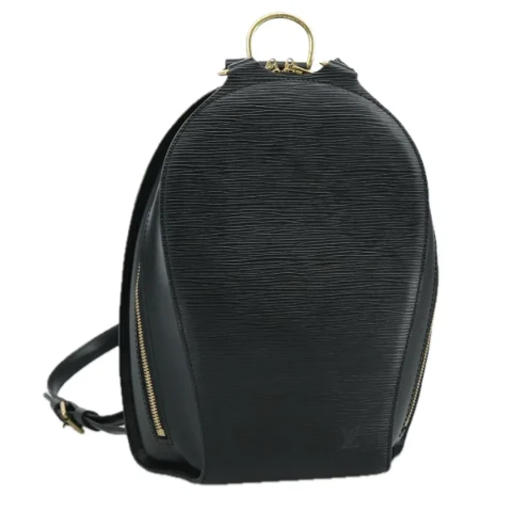 Louis Vuitton Vintage Pre-owned Leather backpacks Black Dames