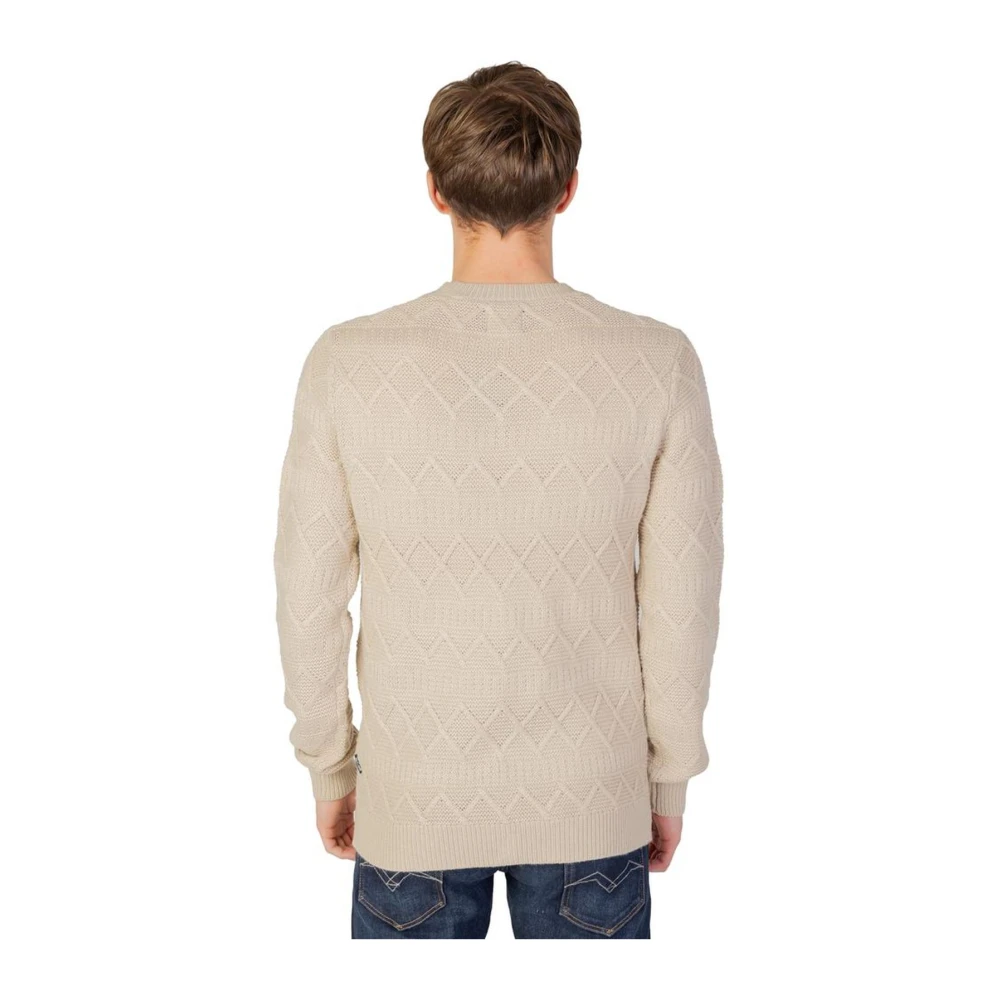Only & Sons Beige Acryl Katoen Trui Beige Heren