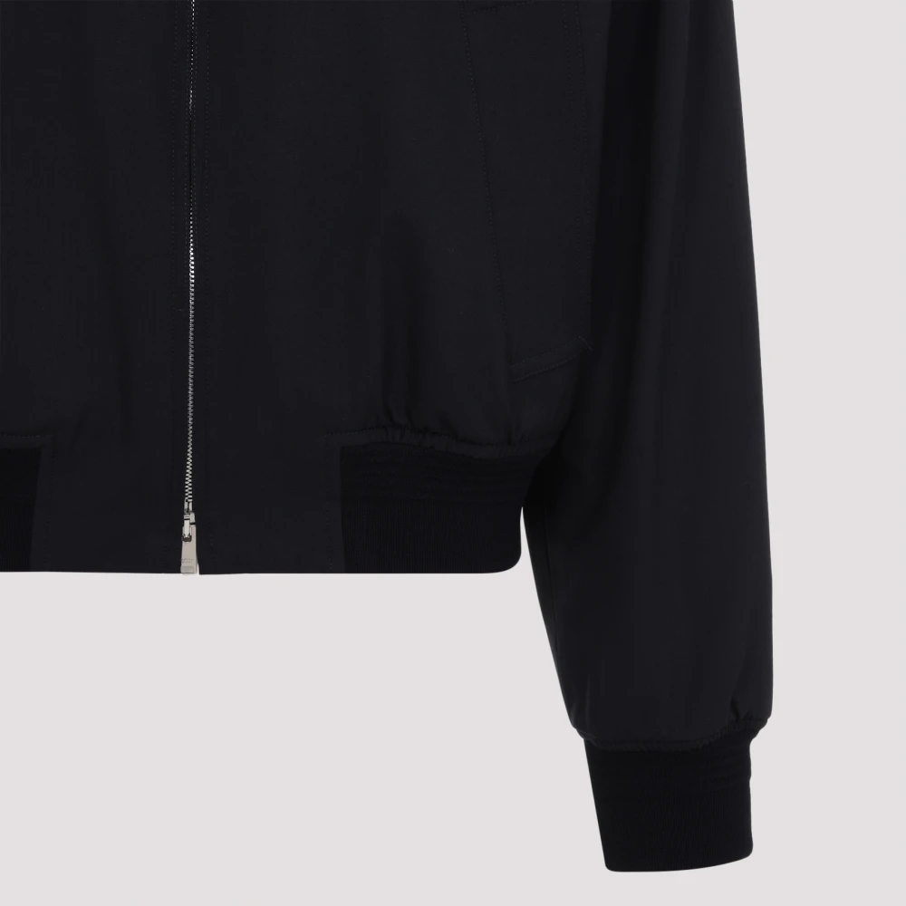 Bottega Veneta Midnight Blue Wol Blouson Jas Blue Heren