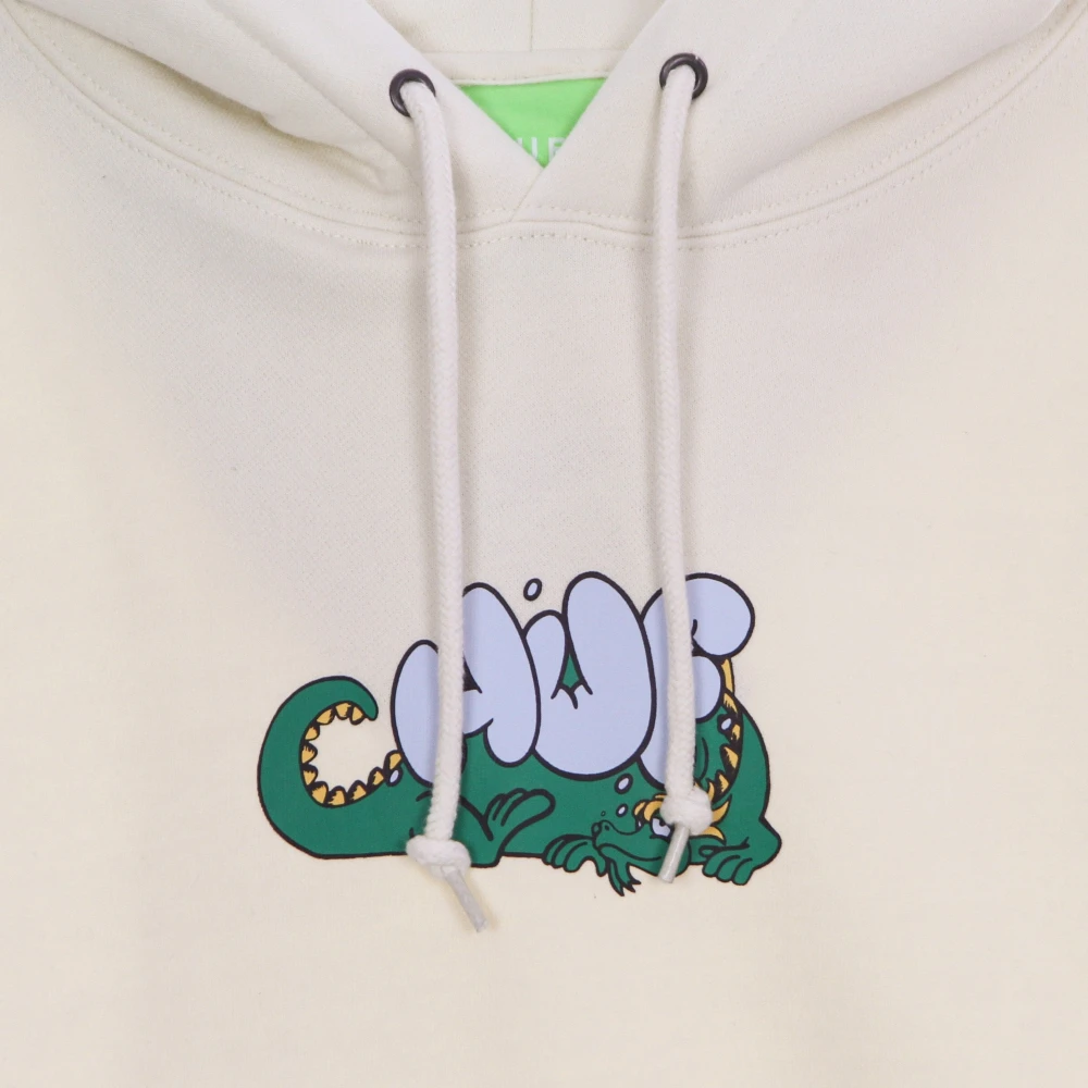 HUF Draken Hoodie Off White Lange Mouw White Heren