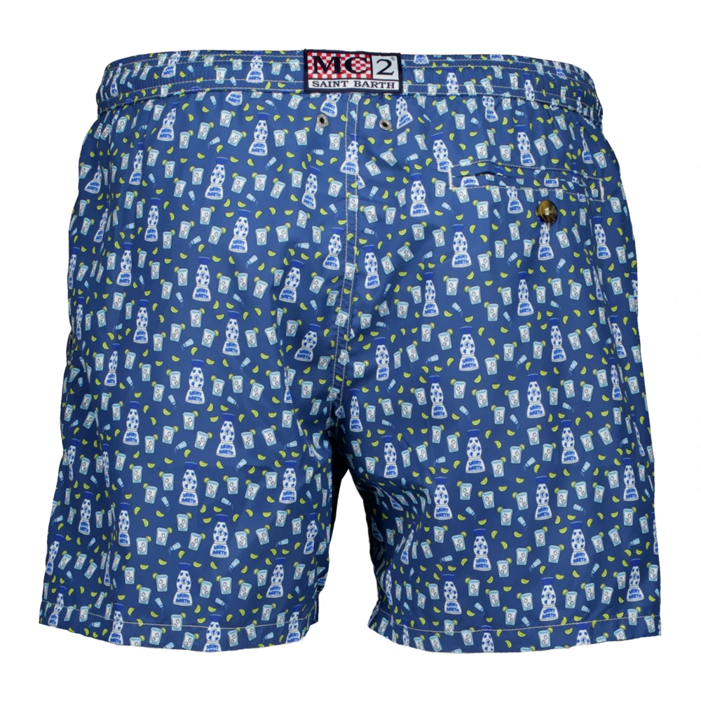 MC2 Saint Barth Lightning Micro Fantasy Zwemshorts Blauw Blue Heren