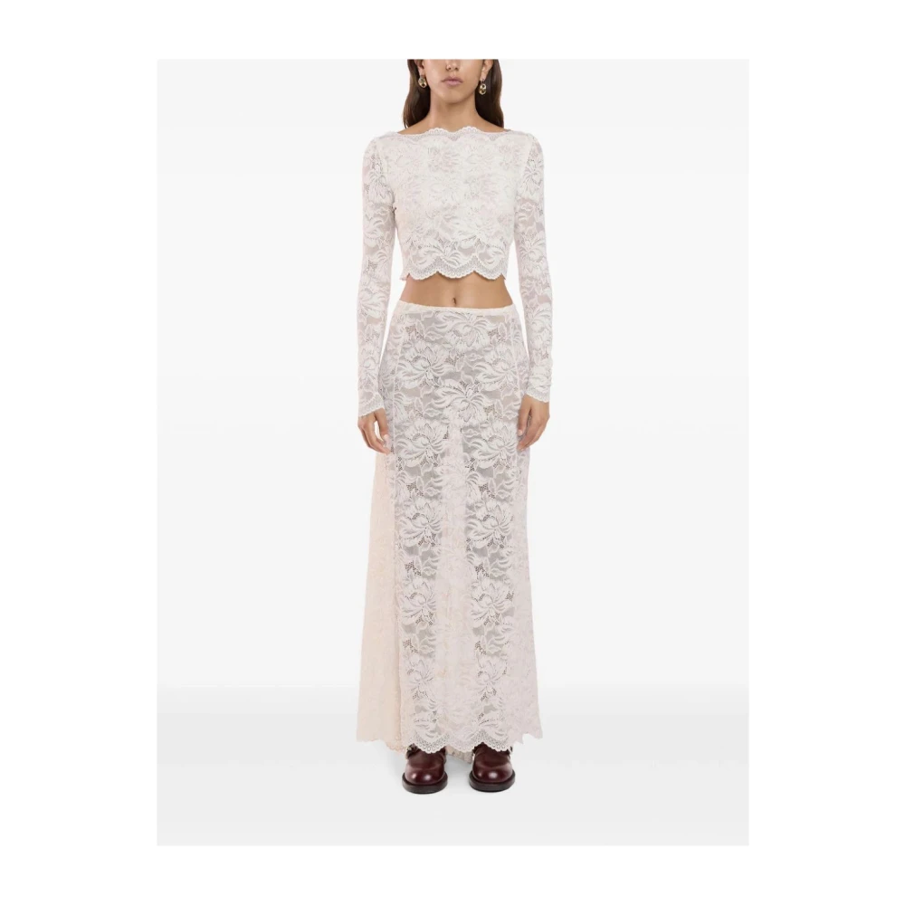 Paco Rabanne Lange Rok Ivory White Dames
