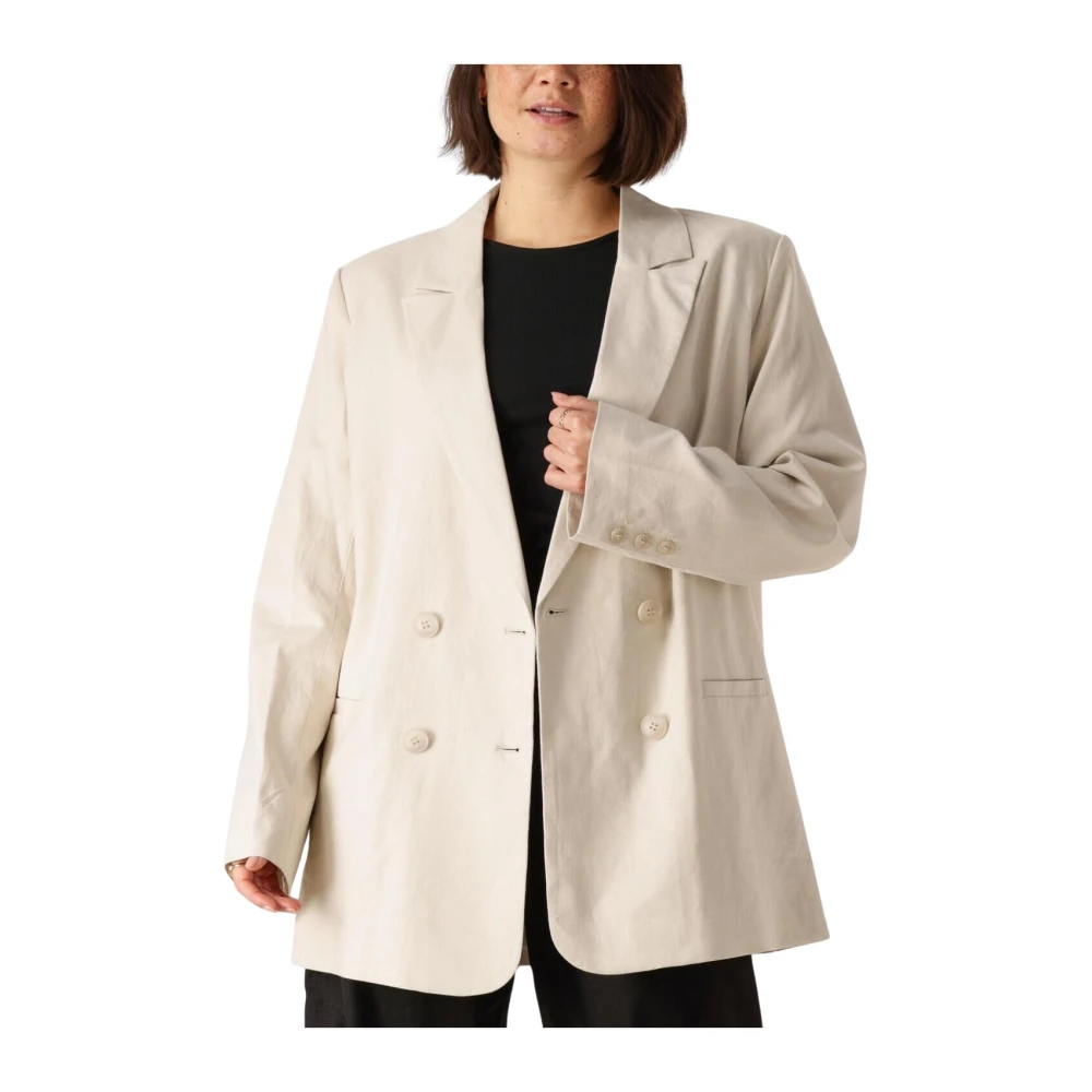 Gestuz Linnen blazer in stijlvol off-white Dames