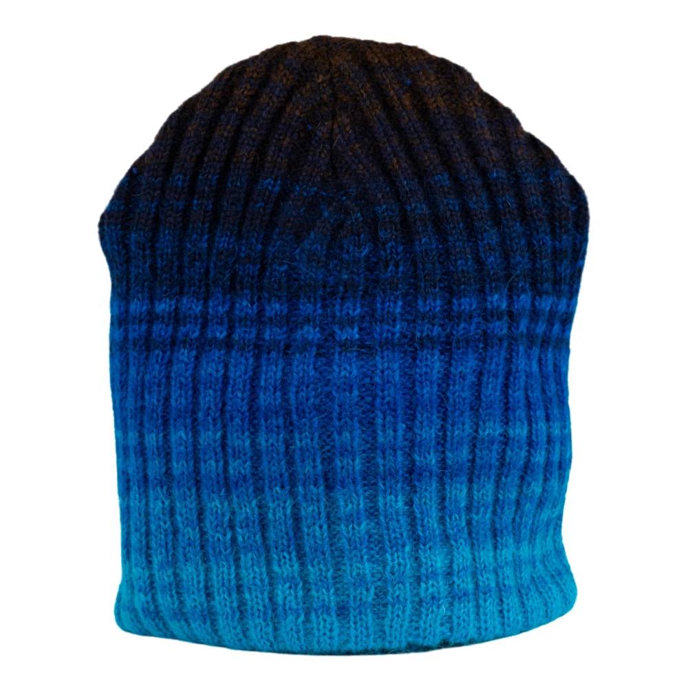 ERL Blå Gradient Unisex Stickad Mössa Blue, Herr