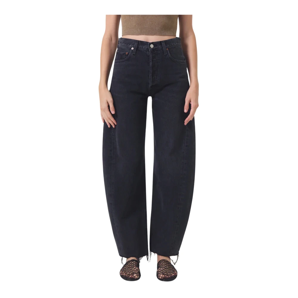 Agolde Luna Pieced Jeans Black Dames