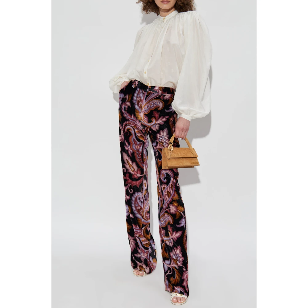 ETRO Fluwelen broek Multicolor Dames