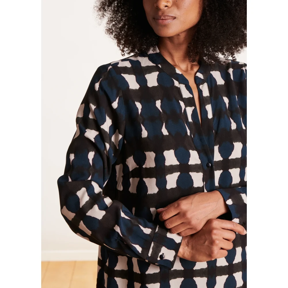 La Fée Maraboutée Blauwe tie & dye korte jurk Multicolor Dames
