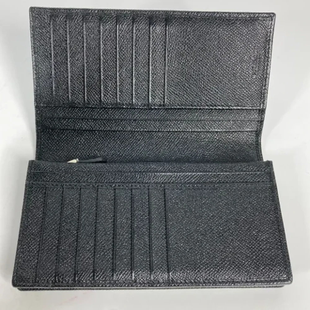 Bvlgari Vintage Pre-owned Leather wallets Black Dames