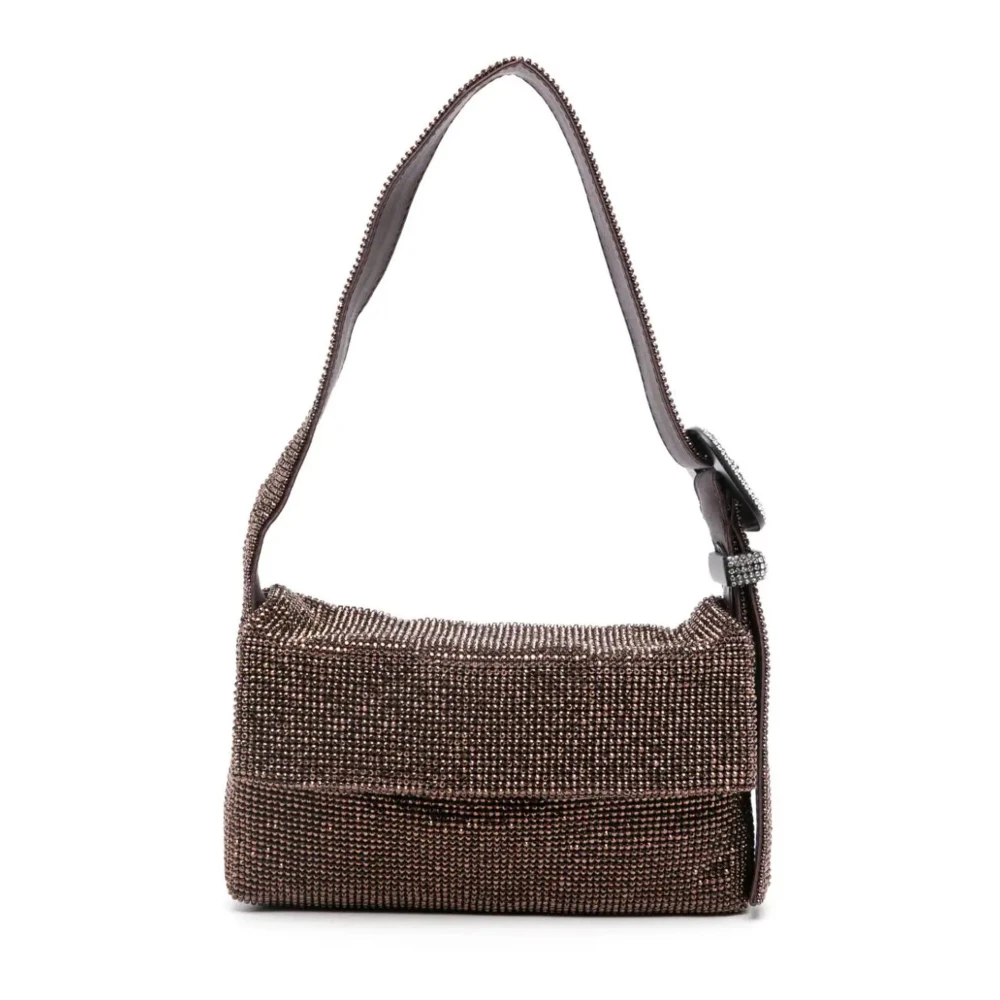 Benedetta Bruzziches Schoudertas met Kristalversiering in Bruin Brown Dames