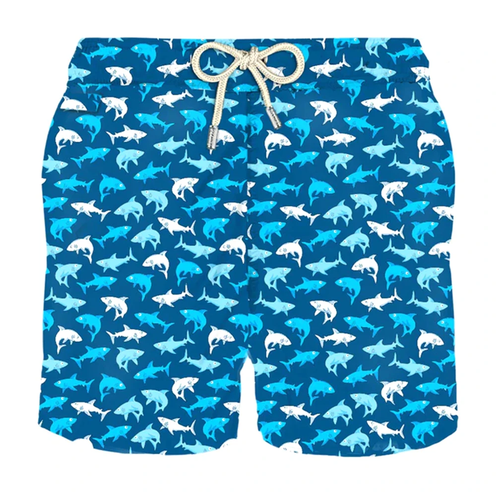Blå Haiemønstret Boxer Shorts