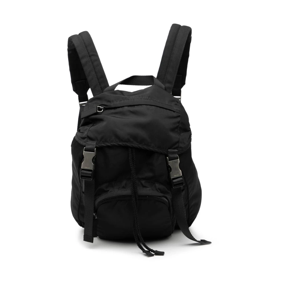 Prada Vintage Women's Black Pre-Owned Nylon Backpack
