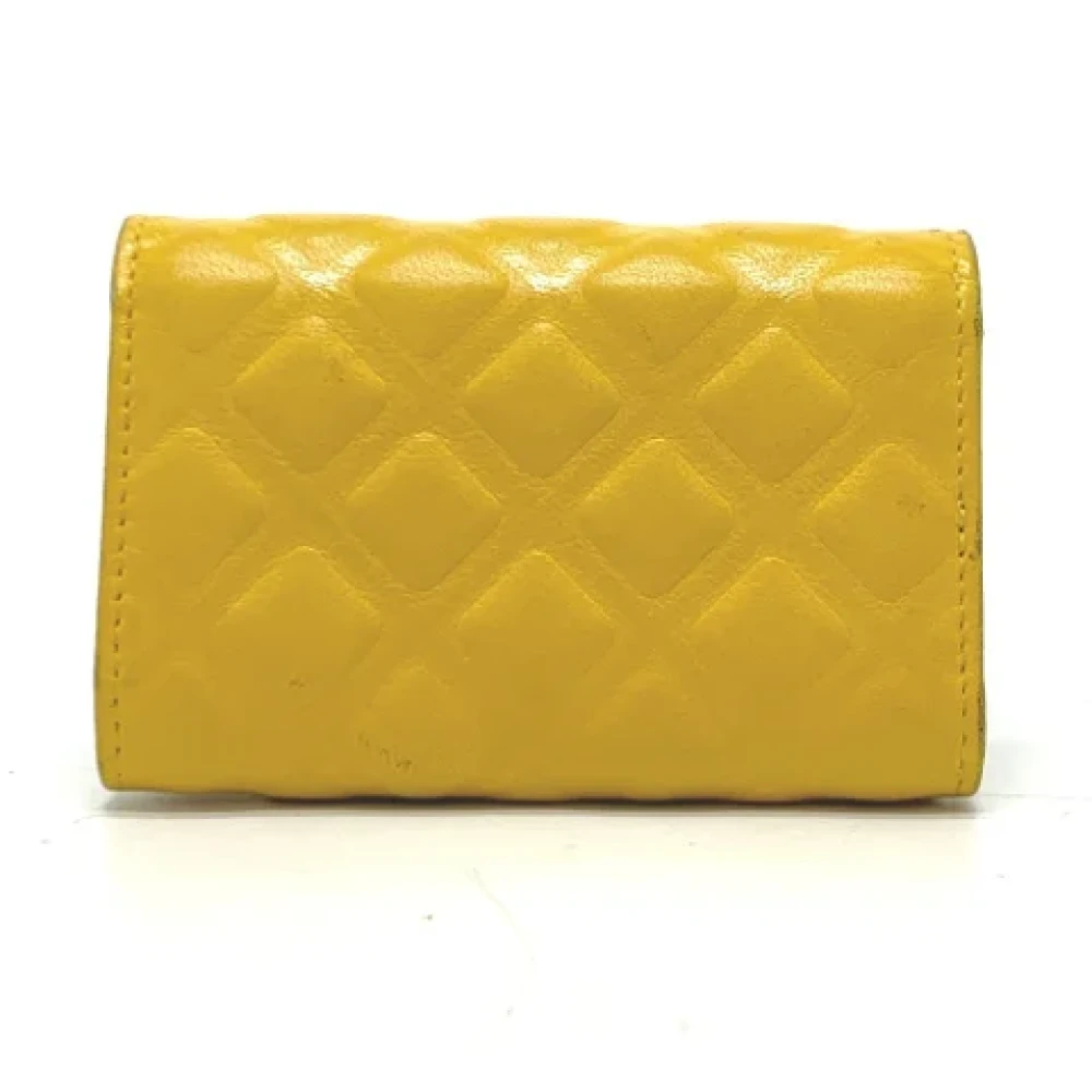 Chanel Vintage Pre-owned Leather key-holders Yellow Dames