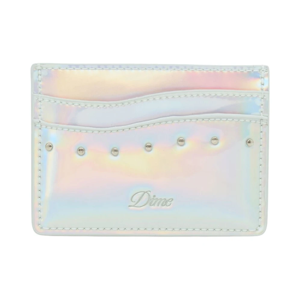 Dime Mtl Iridescent Studded Kaarthouder Gray Dames