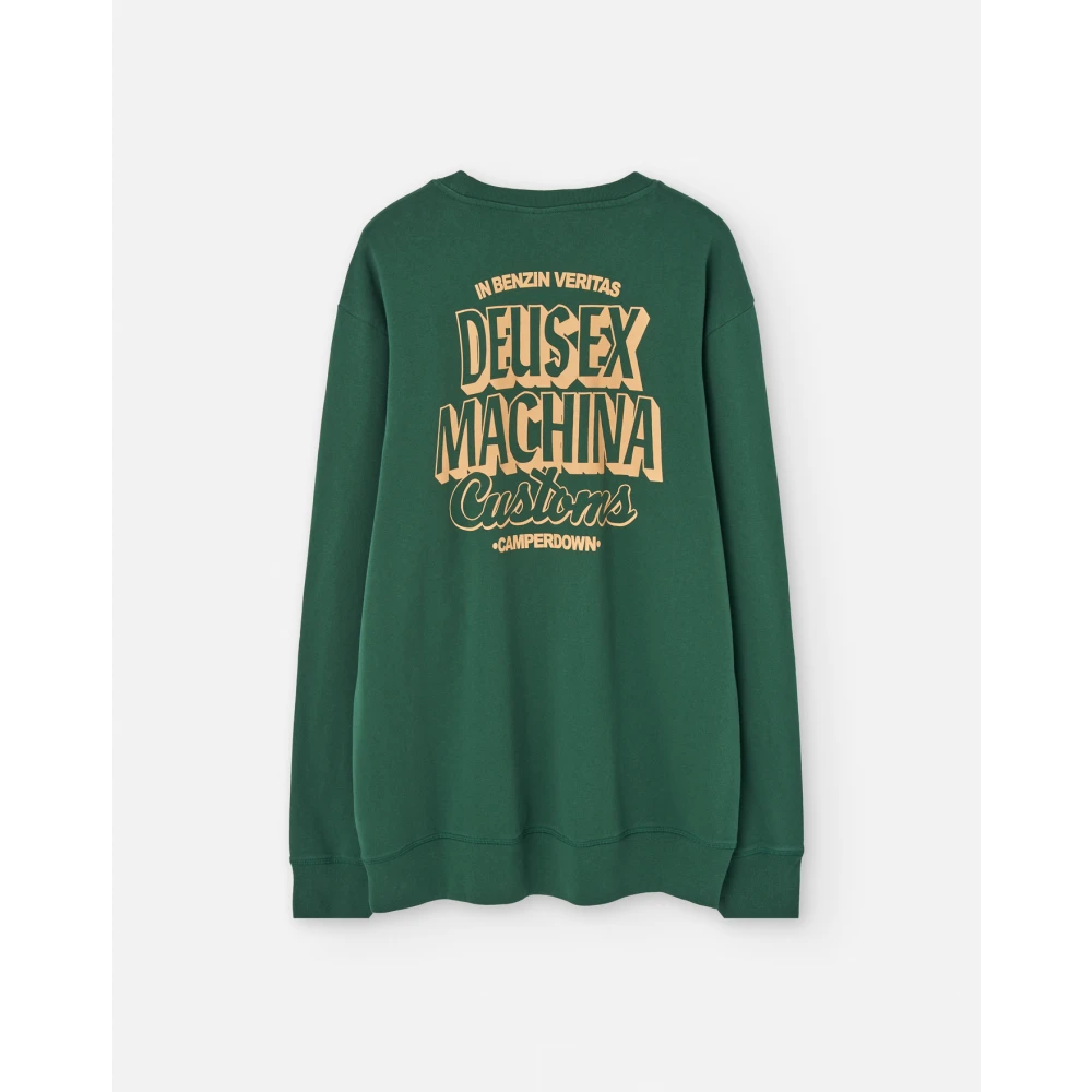 Deus Ex Machina Groene trui met achterprint Green Heren