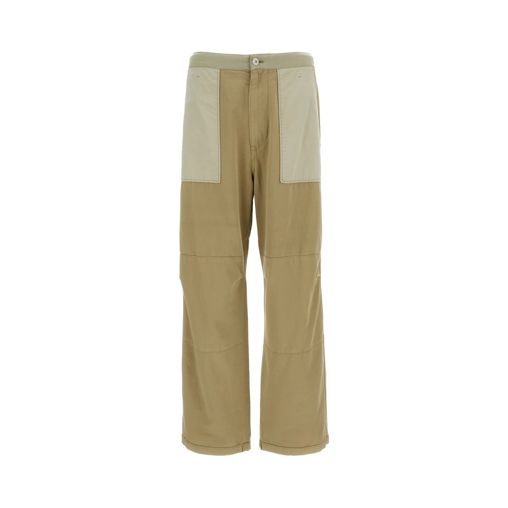 Mm6 Maison Margiela Men's Beige Wide Trousers, S, Wide Trousers