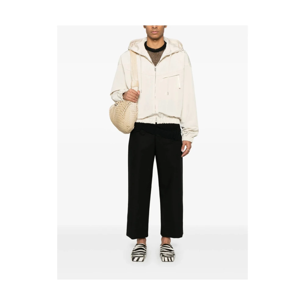 Jacquemus Beige Hoodie met rits Beige Heren