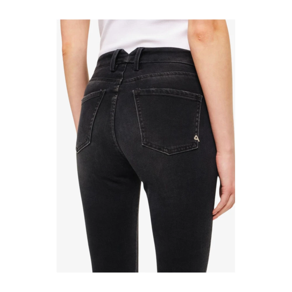 Cycle Zwarte Skinny Jeans met Vintage Wassing Black Dames