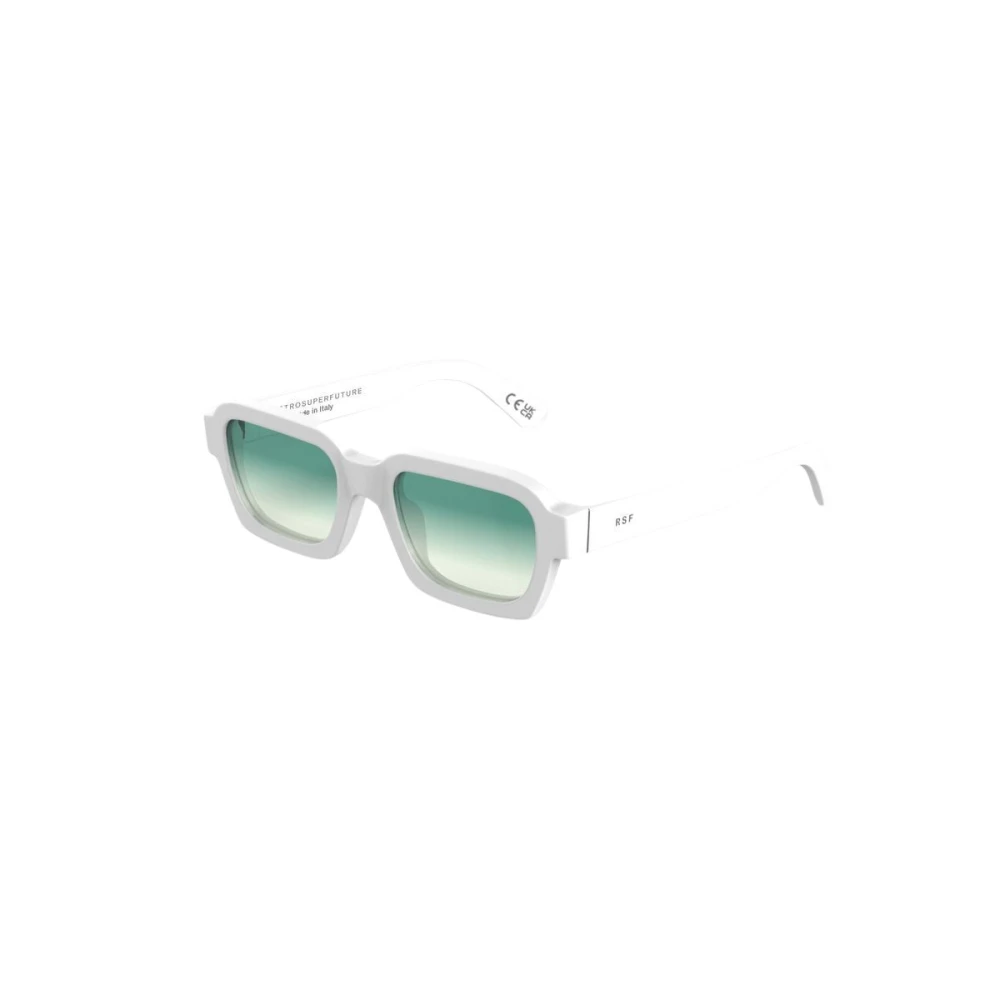 Retrosuperfuture Unisex White Retro Sunglasses Medium