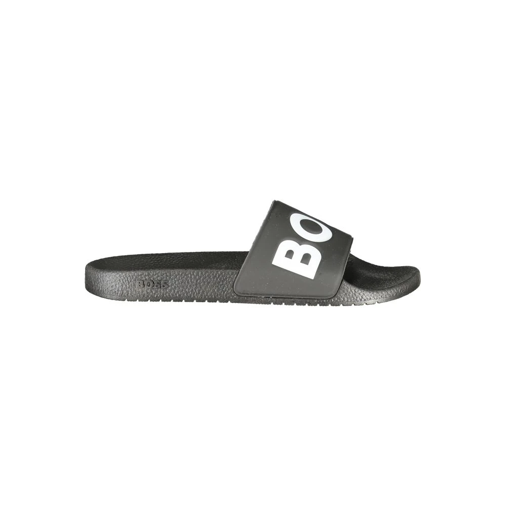 Hugo Men's Black Sliders, 9 Uk, Ciabatta Sliders